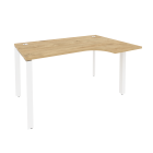 Стол эргономичный правый на П-образном м/к Рива ONIX O.MP-SA-2R Тиквуд Светлый/Белый