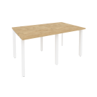 Стол переговорный 2 столешницы Рива ONIX O.MP-PRG-2.0 Тиквуд Светлый/Белый