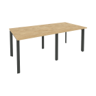 Стол переговорный 2 столешницы Рива ONIX O.MP-PRG-2.1 Тиквуд Светлый/Антрацит