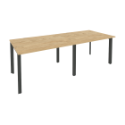 Стол переговорный 2 столешницы Рива ONIX O.MP-PRG-2.2 Тиквуд Светлый/Антрацит