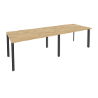 Стол переговорный 2 столешницы Рива ONIX O.MP-PRG-2.3 Тиквуд Светлый/Антрацит
