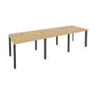 Стол переговорный 3 столешницы Рива ONIX O.MP-PRG-3.1 Тиквуд Светлый/Антрацит