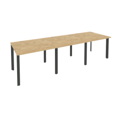 Стол переговорный 3 столешницы Рива ONIX O.MP-PRG-3.1 Тиквуд Светлый/Антрацит