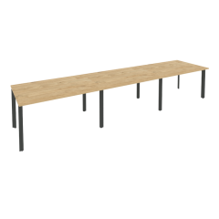 Стол переговорный 3 столешницы Рива ONIX O.MP-PRG-3.3 Тиквуд Светлый/Антрацит