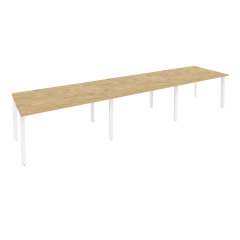 Стол переговорный 3 столешницы Рива ONIX O.MP-PRG-3.3 Тиквуд Светлый/Белый