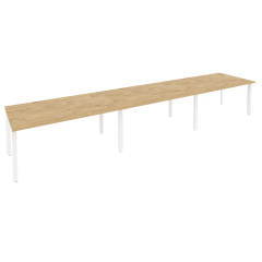 Стол переговорный 3 столешницы Рива ONIX O.MP-PRG-3.4 Тиквуд Светлый/Белый