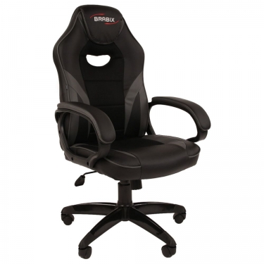 Геймерское кресло BRABIX BRABIX Accent GM-161 Черное/серое