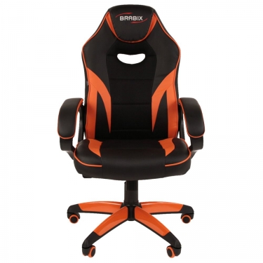 Геймерское кресло BRABIX BRABIX Accent GM-161 Черное/оранжевое