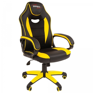 Геймерское кресло BRABIX BRABIX Blaze GM-162 Черное/желтое