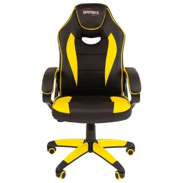 Геймерское кресло BRABIX BRABIX Blaze GM-162 Черное/желтое