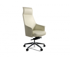 Кресло руководителя Норден Бордо кожа Слоновая кость