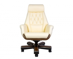 Кресло руководителя Норден Трон кожа Слоновая кость