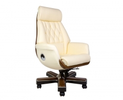 Кресло руководителя Норден Трон кожа Слоновая кость