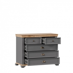 Комод с 5 ящиками Любимый дом Амели ЛД 642.370.000 Оникс серый