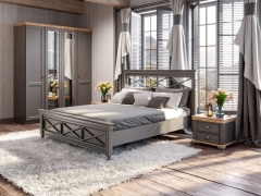 Спальный гарнитур Любимый дом Амели 12 Оникс серый