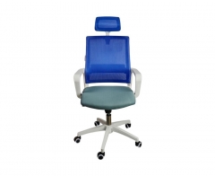 Кресло офисное Норден Бит белый пластик Синий