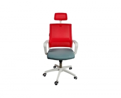 Кресло офисное Норден Бит белый пластик Красный