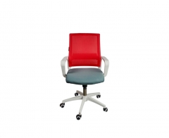 Кресло офисное Норден Бит LB белый пластик Красный