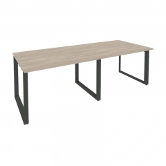 Стол переговорный 2 столешницы Рива ONIX O.MO-PRG-2.2 Тиквуд Светлый/Антрацит