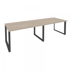 Стол переговорный 2 столешницы Рива ONIX O.MO-PRG-2.3 Тиквуд Светлый/Антрацит