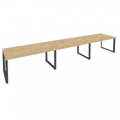 Стол переговорный 3 столешницы Рива ONIX O.MO-PRG-3.4 Тиквуд Светлый/Антрацит