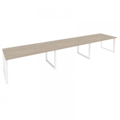 Стол переговорный 3 столешницы Рива ONIX O.MO-PRG-3.4 Тиквуд Светлый/Белый