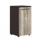 Шкаф колонка с глухой малой дверью Skyland MLC 42.1 Дуб Базель/Венге Магия