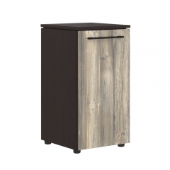 Шкаф колонка с глухой малой дверью Skyland MLC 42.1 Дуб Базель/Венге Магия