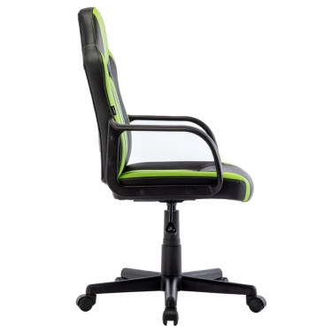 Кресло компьютерное BRABIX BRABIX Stripe GM-202 экокожа Черный-зеленый