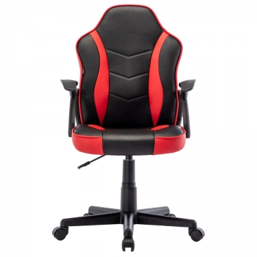 Кресло компьютерное BRABIX BRABIX Shark GM-203 экокожа Черный-красный