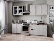 Кухонный гарнитур Любимый дом Джамис 2600 Черный Белый камень