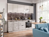 Кухонный гарнитур Любимый дом Джамис 1 Белый кашмир Белый камень