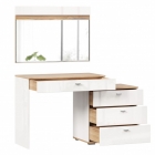 Стол туалетный комбинированный с зеркалом 890 Любимый дом Фиджи 012 Дуб Золотой Белый