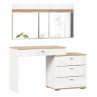 Стол туалетный комбинированный с зеркалом 1200 Любимый дом Фиджи 013 Дуб Золотой Белый