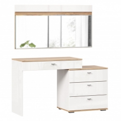 Стол туалетный комбинированный с зеркалом 1200 Любимый дом Фиджи 013 Дуб Золотой Белый