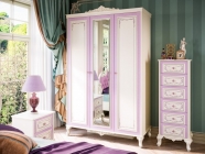 Комплект мебели для спальни Любимый дом Маркиза 6 Алебастр Сиреневый