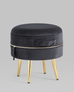 Пуф Stool Group Тильда с ящиком велюр Антрацит