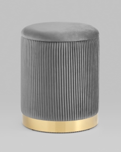 Пуф Stool Group Шарлотта с ящиком велюр Серый