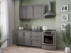 Кухонный гарнитур Любимый дом Джелатто 06 Белый Оникс серый