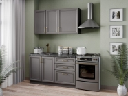 Кухонный гарнитур Любимый дом Джелатто 06 Черный Оникс серый