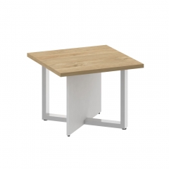 Стол журнальный, квадратный Рива SHIFT SK.SG-KV-60 Тиквуд Светлый/Белый Бриллиант