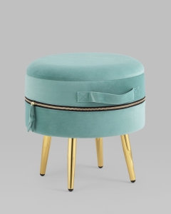 Пуф Stool Group Тильда с ящиком велюр Мятный