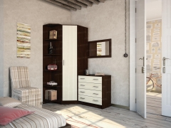 Пенал торцевой МАГ-РИВЕР Ясень шимо темный/Ясень шимо светлый