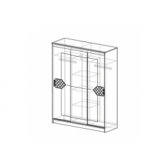 Шкаф-купе Николь-3 МАГ-РИВЕР Ясень шимо светлый/Лиственница темная