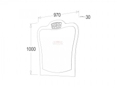 Зеркало навесное Ольга 12 МАГ-РИВЕР Анкор светлый