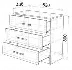 Комод Адель МАГ-РИВЕР Венге/Сосна Лоредо