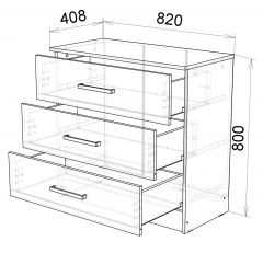 Комод Адель МАГ-РИВЕР Дуб вотан/Белый глянец