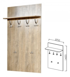 Вешалка навесная Визит-17 МАГ-РИВЕР Чёрный ясень