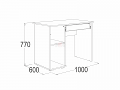 Стол письменный 2 Омега16 МАГ-РИВЕР Анкор светлый/Анкор темный