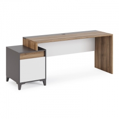 Стол письменный Гринвич МАГ-РИВЕР Авелано/Темно-серый/Белый